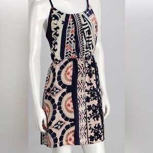 Jaloux Summer Navy blue silk mini Dress size medium